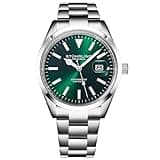 Stuhrling Original Datemaster Quartz Men’s Watch – 42mm Stainless Steel, Japanese Quartz, Luminous Hands, Brass Sunray Dial, Date Window, 100M Water Resistant, Classic Everyday Wear