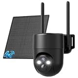 ELYSOO 4G LTE Cellular Security Camera, 2K Resolution, Color Night Vision, 360° View, Solar Powered, Built-in SIM Card, No Wi-Fi Needed