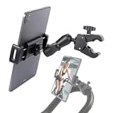 FPN Spin Bike Tablet Holder for iPad, Phone Holder Stand Exercise Bike Handlebar Mount for Treadmill Stationary Bicycle Elliptical Spin Bike Stroller Mic Stand, Compatible with iPad, iPhone (4.7-13")