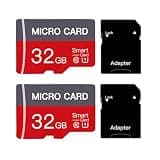 2 Pack 32GB Micro SD Card Class10 Memory Card U3 TF Card with Adapter for Smartphones, Tablets, and Cameras