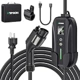 16A Level 1&2 EV Charger, ETL Certified Portable J1772 Electric Car Charger, Electric Vehicle Charging Station with 25FT Cord,120V/240V NEMA 6-20P Plug & 120V 5-15P Adapter for All J1772 EV Cars