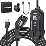16A Level 1&2 EV Charger, ETL Certified Portable J1772 Electric Car Charger, Electric Vehicle Charging Station with 25FT Cord,120V/240V NEMA 6-20P Plug & 120V 5-15P Adapter for All J1772 EV Cars