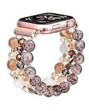 VISOOM Beaded Boho Bracelet Compatible for Apple Watch Band 40/38/41/42mm Iwatch Series 11 10 9 8 7 SE Series 6/5/4 Women Fashion Cute Handmade Crystal Beads Watch Strap for iPhone Bands 3/2/1