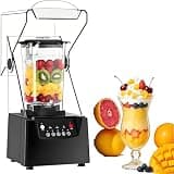 AiODiO 2L Electric Stand Mixer 17000rpm Blade Ice Crusher with Sound Enclosure, 5 Speeds, Silent Broken Wall Cooking Machine,for Smoothie, Fruits 110V