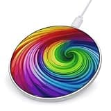 Rainbow Spiral Wireless Charger Magnetic Phone Induction Charger 10w Fast Wireless Charging Station Compatible with iPhone 17 16 15 14 13 12 Pro Max Samsung Galaxy S25 S24 S23