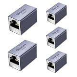 Orbram Cat 8 Ethernet Cable 7FT5PACK Nylon Braided Bundle with Ethernet Extender Coupler 5pack 10Gbps