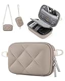 BAGSMART Digital Camera Case, Protective & Lightweight Camera Case with 2 Carrying Ways, Waterproof & Shockproof Small Camera Bag for Canon PowerShot G7X Mark II/III/Sony DSCW800/DSCW830 - Camel