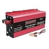 SCTHYWUPT Inverter 12V 220V 3000W 2200W 1600W 1000W Pure Sine Wave DC 12/24v to AC 110/220V Voltage Transformer Power Converter(3000W,24V-220-230V 50HZ)