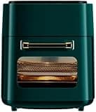 15L Touchscreen Air Fryer, 110V US Plug, Multi-Function Electric Cooker & Oven, Anti-Dry Burn Safety, Surround Heating, for 4–5 People, 1300W–1400W – Black/White/Green (15L Green, US 110V)