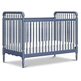 Namesake Liberty 3-in-1 Convertible Baby Crib - Greengurad Gold Certified - Wooden Convertible Baby Crib to Toddler Bed, Daybed - Durable & Easy to Assemble, 4 Adjustable Mattress Heights - Cove Blue