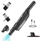 AYONTIN Cordless Handheld Vacuum, Lightweight Portable Hand Vacuum Cleaner with LED Light,Rechargeable Hand Held Vacuum with One-Touch Empty, Powerful Suction for Office, Home,Car, Raven