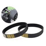 YIBEICO 2Pcs Skateboard Drive Belts for Meepo Voyager/Envy/Hurricane Carbon/Hurricane Bamboo/Flow/NLS, Durable 15mm Width HTD-5M Wheel Belt Skateboard Kit (325-5M)