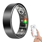 BENIO Smart Ring for Women & Men, Health Tracker with Sleep,Exercise Monitoring, iOS&Android Compatible, IP68 Waterproof, No Subscription, Black 13#