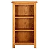 KGHFDVB Solid Oak Wood 3 Shelf Bookcase, Rustic Small Bookshelf with Simple Design for Living Room or Office, 17.7"x8.9"x32.3"