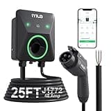 IYILO Level 2 EV Charger, 48Amp/11.5KW, J1772 Wall Electric Car Charger with Dual Temp Sensors(Exclusive), Wi-Fi(2.4 GHz), RFID, Smart App-Scheduled Charging, Hardwired, 240V, UL, ETL & Energy Star