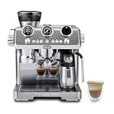 De'Longhi La Specialista Maestro Espresso Machine with Grinder, Auto & Manual Milk Frother – Bean-to-Cup Cold Brew Coffee with Cold Extraction Technology, Variable Temp & Tamping Tool, 8 Drink Presets
