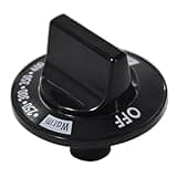 GYOFFULL 74002419 Thermostat Stove Knob Dial Black WP74002419 Replacement Part Control Compatible with Whirlpool Range Oven Kitchen Burner Accessories