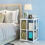 Rotating Large Capacity Multi Layer Bookshelf for Students Simple Living Room Floor Shelf Storage Rack
