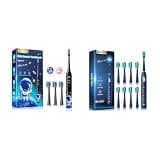 DADA-TECH Kids Electric Toothbrush Astronaut (DT-KE7 Black) + Electric Toothbrush (DT-22 Blue)