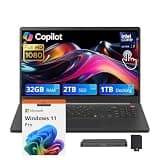 LG Gram 15.6" FHD Touchscreen Laptop, Intel Core Ultra 7 255U, 32GB DDR5 RAM, 3TB Storage (2TB SSD+1TB Docking Station), Intel Graphics, Numeric Keypad, HD Webcam, Wi-Fi 6, Windows 11 Pro, Black