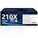 210X Toner Cartridges High Yield 4 Pack (with Chip) Replacement for HP 210A 210X Toner Cartridges for Color LaserJet Pro 4201dn 4201dne 4201dwe MFP 4301dw 4301fdw 4301fdwe Series Printer W2100A W2100X