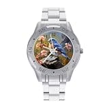 FekiLoot Watches for Men Big Face Stainless Steel Wristwatch Casual Watch