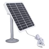 20W 5V Solar Panel, IP68 Camera Monocrystalline Small Outdoor Solar Panel for Security Cameras, Wildlife Feeders, 6.5x7.1in