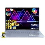 ASUS Vivobook S16 AI PC Laptop 16" 2.8k OLED 120Hz (600nits, 100% DCI-P3) Intel 16-core Ultra 9 285H 32GB RAM 1TB SSD Backlit for Creator Designer Business Professional Win11 ICP Hub