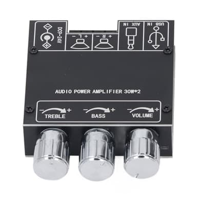 Garosa 2.0 Channel Power Amplifier Board ABS Bluetooth Module with Treble Bass Control AUX USB Input for Home Office Sound Systems