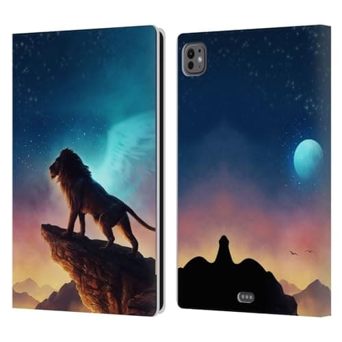 Head Case Designs Officially Licensed Jonas JoJoesArt Jödicke Free Like A Bird Big Cats Leather Wallet Case Compatible with Apple iPad Pro 11 M4/M5 2024/2025