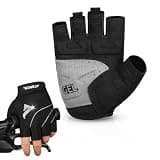 ATERCEL Bike Gloves Men Women Cycling Gloves with 5mm SBR Padded for Road Mountain Bike Riding Glove Breathable Elastic Back Bicycle Glove(Black,XL)