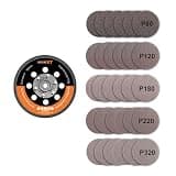 MAXXT 5" Hook & Loop DA Sander Backing Plate Pad 30 Sandpaper, Dual-Action Random Orbital Sanding Pad - Low Profile Edge, Medium Density - for MAXXT Brushless Orbit Sander R7303