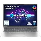 HP EliteBook 6 16" Business Laptop, AMD Ryzen 5, 16GB DDR5 RAM, 512GB SSD, Backlit Keyboard, Fingerprint Reader, Windows 11 Pro