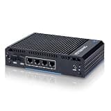 Sharevdi Fanless Router Firewall Appliance Mini PC with 2X SFP+ 4X i226-V LAN Ethernet Intel N150(up to 3.6GHz), Network Gateway Soft Router AES NI/HD/COM 8G DDR4 128G SSD M.2 NVME (Intel N150)
