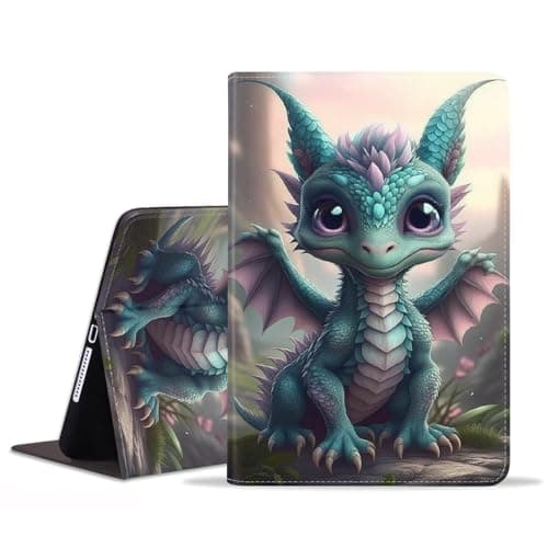 JDHJFBFJNP for iPad Mini 5/Mini 4 Case, iPad Mini 1/2/3 Case, Premium PU Leather Stand Folio Cover with Auto Sleep/Wake for iPad Mini 5th/4th Gen, Green Dragon Baby