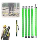 36mm Thickened Electrical Rescue Operating Pole Kit, Insulated Rescue Working Pole 10 20 30 Ft for Live-Line Work, Spliceable Hot Stick with Strage Bag(Green,6m 4-Section 220kv)