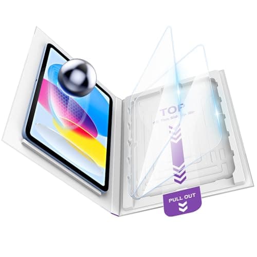 MoKo 2 Pack Screen Protector for iPad A16 11th/10th Generation (11/10.9 inch), 9H+ Tempered Glass Film with Easy-Install Box, Apple Pencil Support, Ultra Clear, Scratch Resistant, Bubble Free