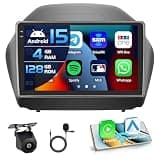 Inefala 4G 128G for Hyundai Tucson IX35 2010-2015 Radio CarPlay Touchscreen 10.1" Incell Car Stereo Android 15 Android Auto Bluetooth 5.0 GPS WiFi 15UI Backup Camera