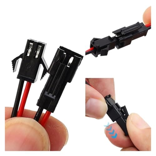 20/40/60PCS 2Pin Plug Socket Male to Female Wire Connector Adapter Electrical Cable for L*/ED Strips Lamp Driver Quick Connectors(10 Male 10 Female)