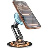 COOPER Mag360, Desktop MagSafe Stand for iPhone 17 Pro Max (16/15/14/13/12), Magnetic Phone Holder for Desk, 360° Rotating, Height Adjustable, Magnetic Phone Stand for Desk, with Metal Ring (Black)