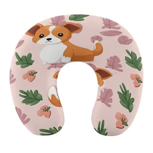 TESBNDDJ Small Size Dog U-Shaped Neck Pillow,Portable Pillow Support with Zipper,Portable Pillow for Chin & Neck Support Memory Foam Neck Pillow,for Airplane,Car,Traveling,Office Or Home Use
