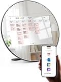 Frameo Digital Picture Frame WiFi Calendar 10.1" Mirror 3-in-1 Touchscreen Photo Frame, Auto-Synced Calendar, Share Photos & Videos via App, 32GB Wall/Tabletop for Parents Grandparents Home Gifts