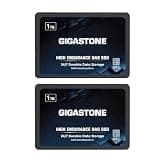 Gigastone 【NAS Certified】 1TB High Endurance SSD (2-Pack) Up to 550MB/s TLC Flash with SLC Caching 24/7 Reliable for Gaming/PC/NAS SSD 5-Year Warranty 2.5" SATA Internal Solid State Drives RAID Disk