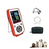 PROMEVET Vet Pulse Oximeter Handheld Oximeter with 2.8" LCD, Pet Vital Signs Monitor for SpO2 / Heart Rate/TEMP, Rechargeable Battery - Veterinary Use for Dogs, Cats, Horses (Bundle with Pouch)