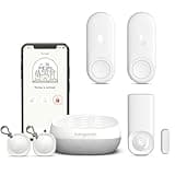 Kangaroo Smart Home Security Kit, Set with Siren Keypad, Motion and Entry Sensor, 2 Water and Climate Sensors, 2 Roo Tags, Wi-Fi, Compatible with Alexa