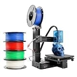 Portable 3D Printer with 4 Colors PLA Filament, Easy to Use, 0.4mm Nozzle, FDM Printing, 100x100x100mm Build Size, Removable Platform, Supports PLA/TPU, Compatible with Windows & Mac