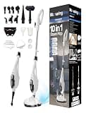 11-in-1 Steam Mop, 1550W Powerful Handheld Steam Cleaner, 260°F Multi-Functional Floor Steamer with 21.3FT Cord for Floors, Hardwood, Tiles, Grout, Windows, Kitchen, Bath, Adjustable (White)