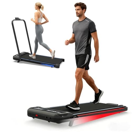 Lavilys 9% Incline Walking Pad, 2.5 HP Portable Under Desk Treadmill for Home, Compact Small Running Machine 0.6-6.2MPH, Quiet Foldable Treadmill for Small Spaces, 260LBS
