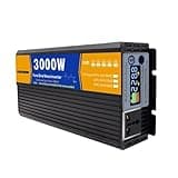 HENGJINGTR 72V to 110V, 3000W Pure Sine Wave Inverter DC 72V to 110V 220V AC Converter Low Frequency Solar Power Inverter for Home, RV, Truck, Off-Grid,72V to 220V 60Hz