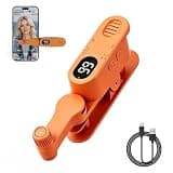 Auto Clicker, Wireless Rechargeable, 1-99 Speed, iPhone iPad Android, Orange